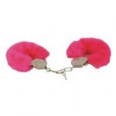 Algema em Metal com Capa em Pelúcia Rosa