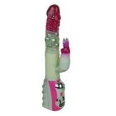 Vibrador Rotativo com dupla Estimulação e Plug Formato Coelh