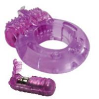 Anel Vibratório em Silicone Formato Borboleta