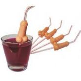 Mini Pênis Com Canudos Conjunto com 5 unidades